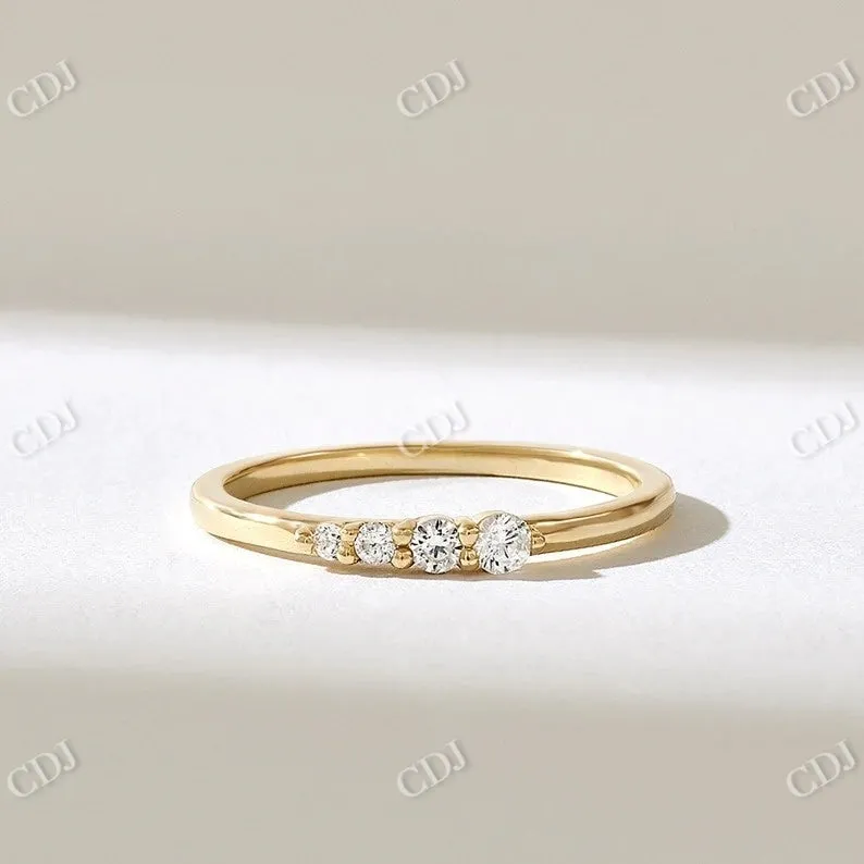 0.13CTW Ascending Round Diamond Wedding Band