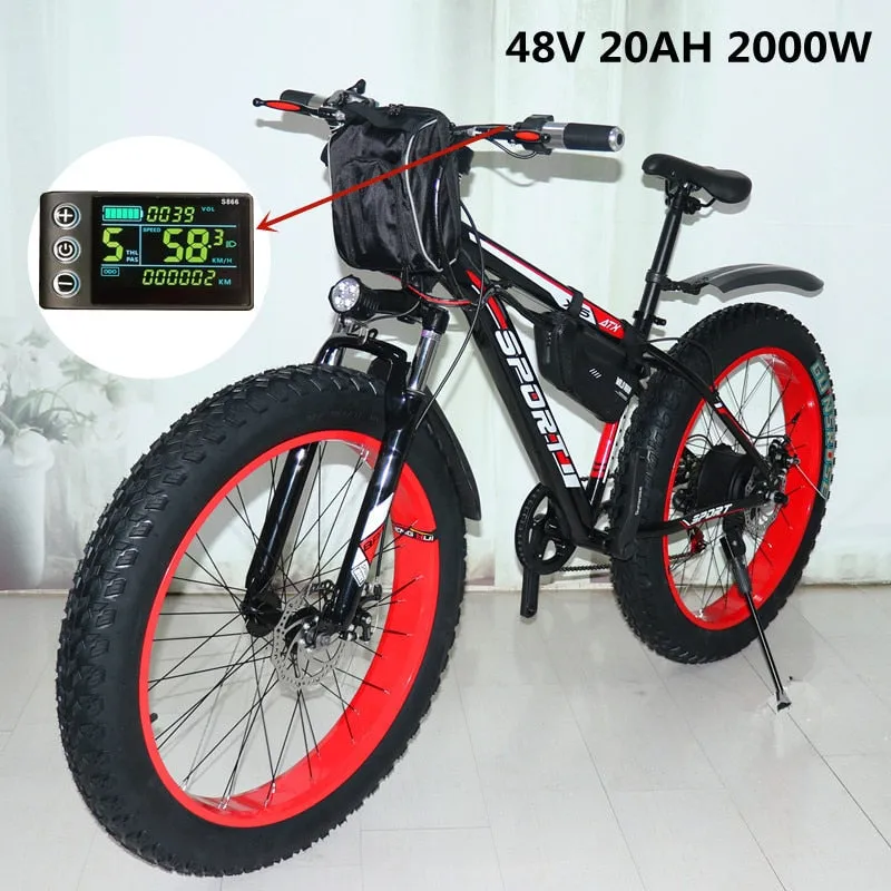 1000W 2000W mountain e bike lithium electric bicycle 48V 20Ah electric bicycle eBike