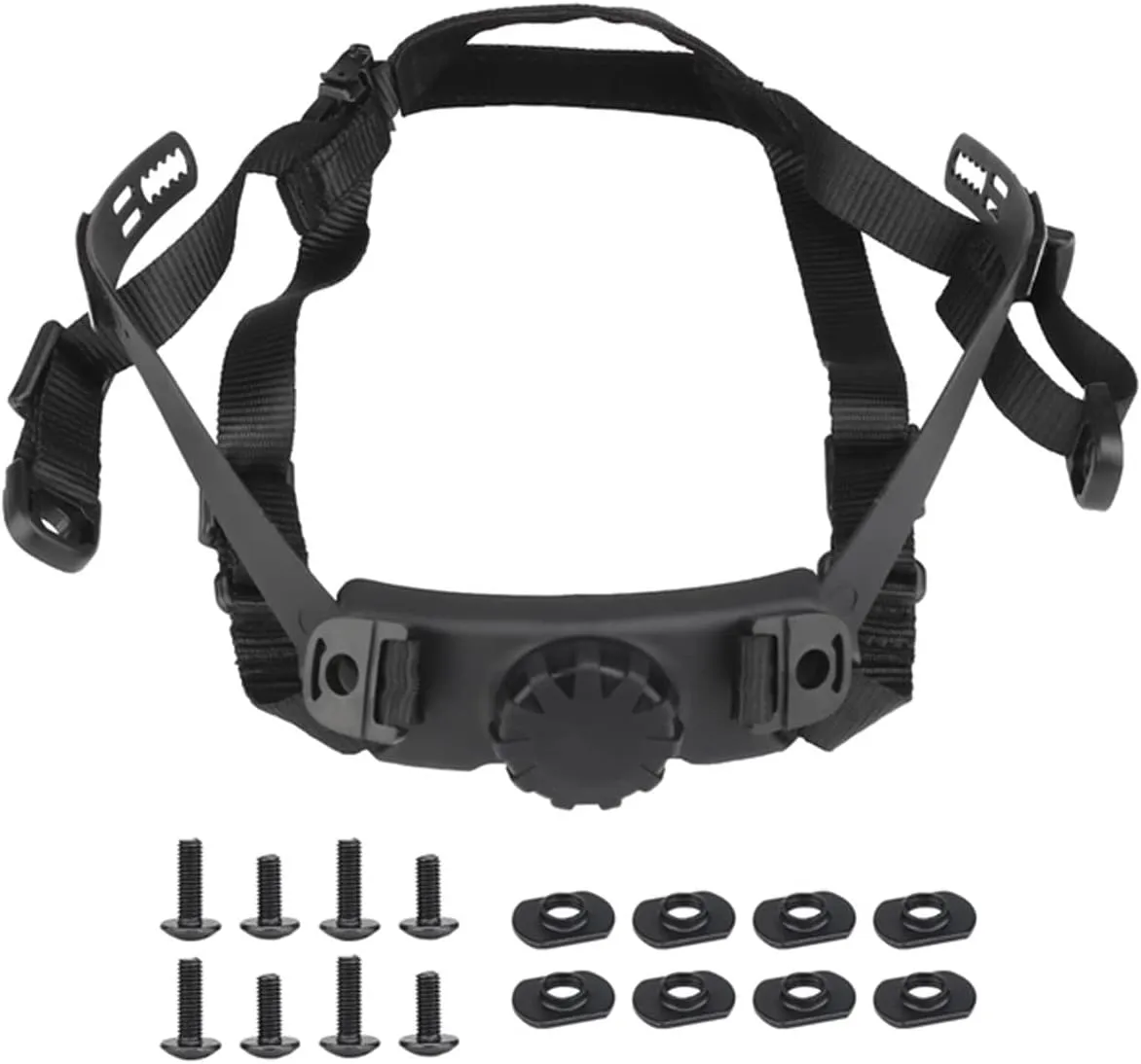 AZB Tactical Helmet Strap Adjustable Chin Strap Inner Suspension System with Bolts and Screws for Tactical Fast MICH IBH Airsoft Helmets