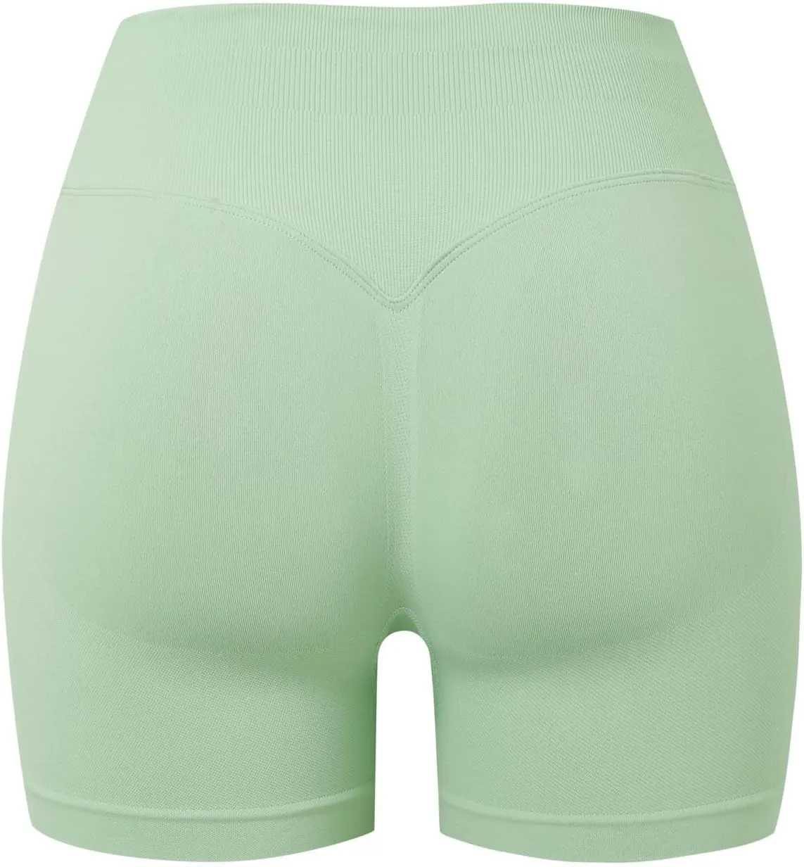 Beach Shorts for Women No Front Seam High Waist Biker Shorts Workout Spandex Tummy Control Yoga Short Pants