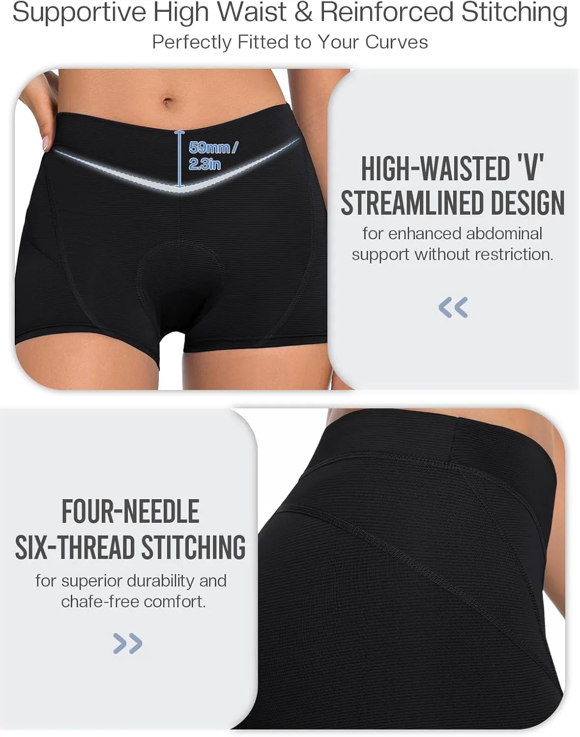 BERGRISAR Women's Cycling Underwear 4D Padded Bike Shorts Biking Bicycle Undershorts Mountain Bike Undershorts