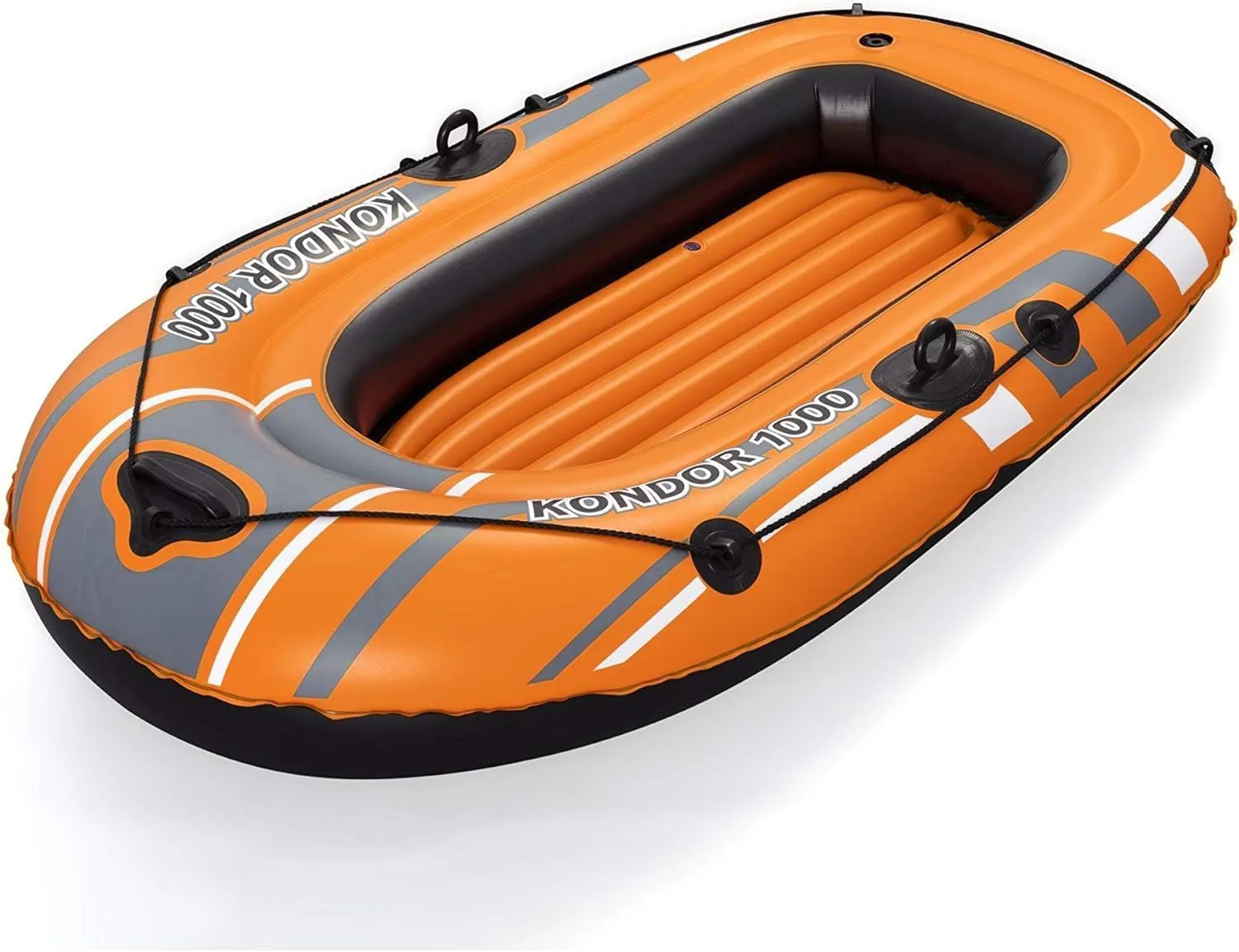 Bestway Inflatable Boat, Kondor Elite, One-man Raft with Heavy Duty Handles and Interlocking Valves Hand Pump, Multiple Sizes