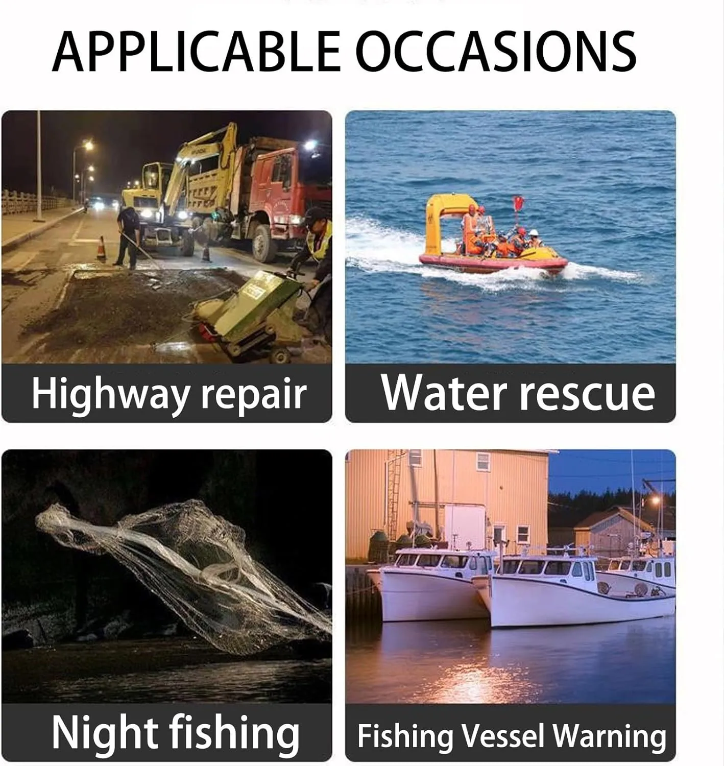 Boat Flares 3 Pack, Boat Flares Coast Guard Approved Marine, Waterproof Emergency Signals for Fishing Nets, Buoys & Boats