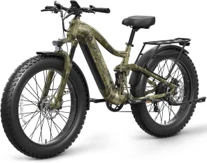 Boxer Electric Bike for Adults 960W, Full Suspension 48V 20AH Battery Ebike, 26" Fat Tire 28MPH 80Miles Range Mountain Electric Bicycle, 7 Speed Hydraulic Disc Brake