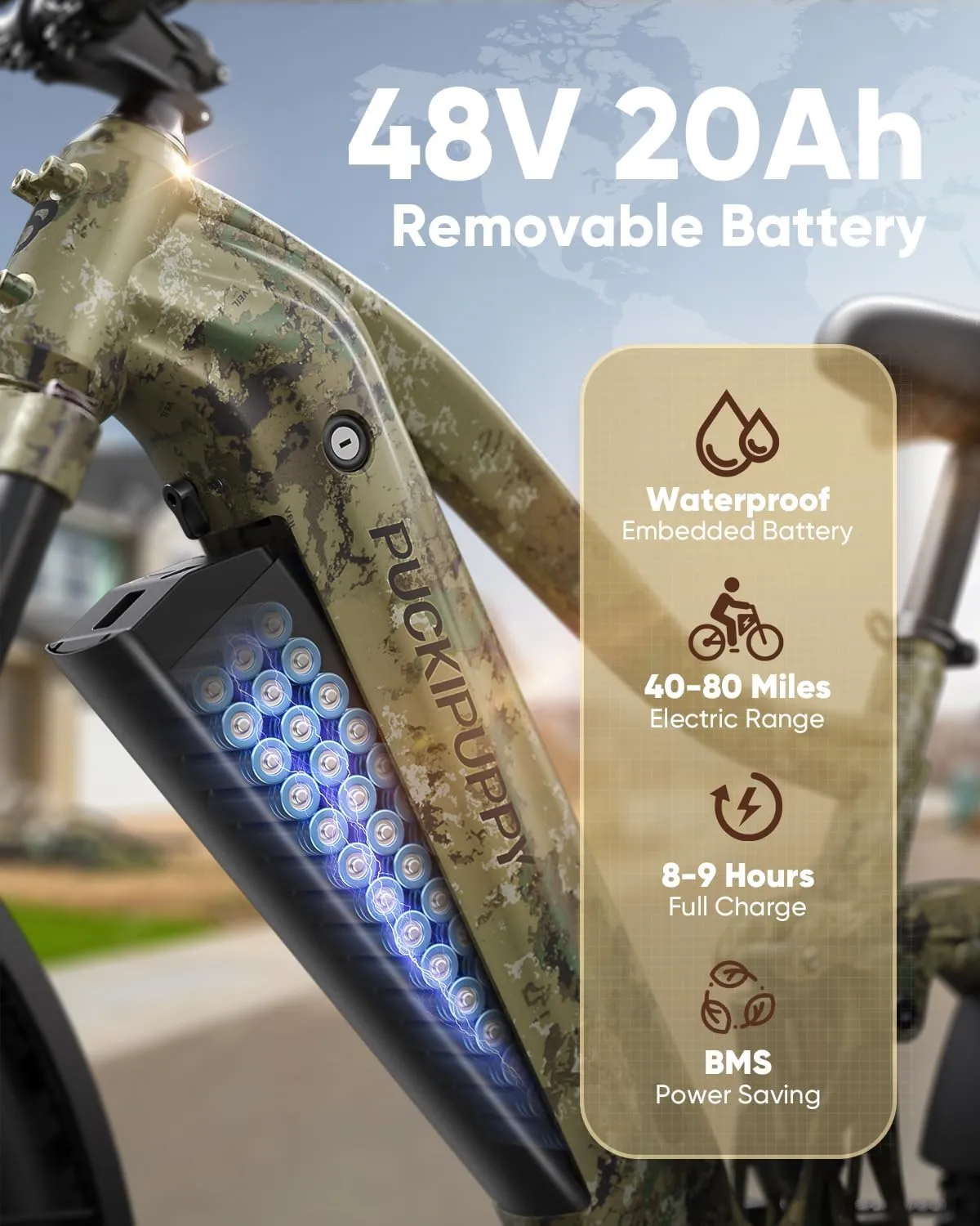 Boxer Electric Bike for Adults 960W, Full Suspension 48V 20AH Battery Ebike, 26" Fat Tire 28MPH 80Miles Range Mountain Electric Bicycle, 7 Speed Hydraulic Disc Brake