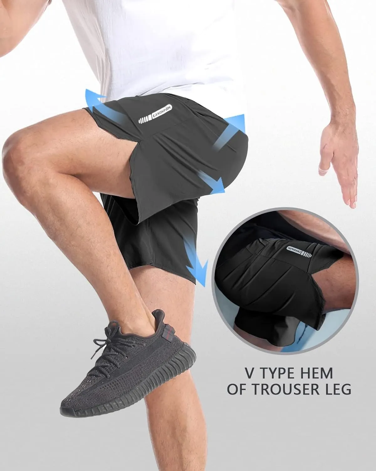 CANGHPGIN 2 Pack Mens Workout Athletic Shorts 7 inch Inseam Quick Dry Hiking Shorts Men Lightweight Sports Gym Shorts Running