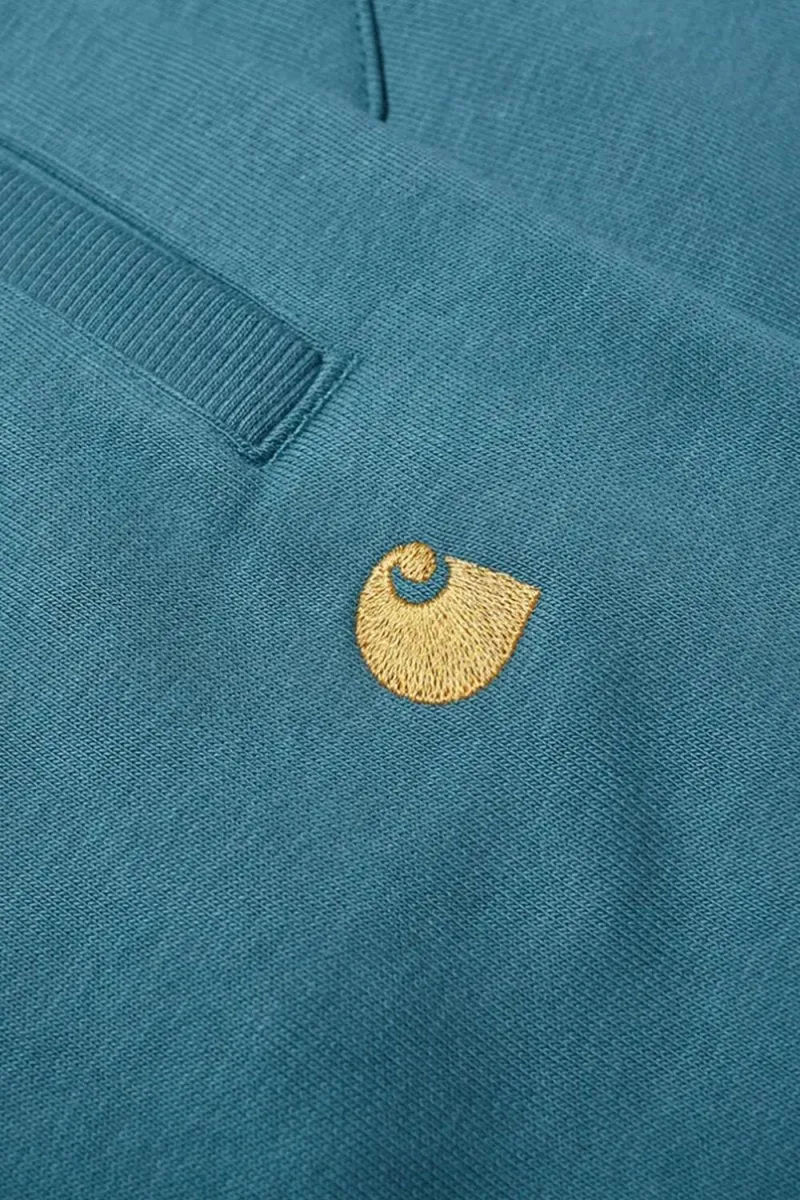 Carhartt WIP Chase Sweat Shorts (Hydro & Gold)