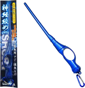 IKEJIME Pocket Ike Jime: Small Iki Jime Fish Spike With Carabiner and Stainless Steel Wire (Panfish, Trout, Mackerel), Blue