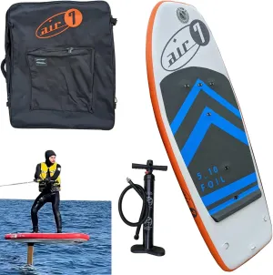 Inflatable foil Board for Wing Surfing SUP foil with Bag and Pump (5'10 (VOL 115L))