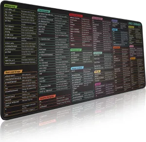 Linux Commands Line Mouse pad - Extended Large Cheat Sheet Mousepad. Shortcuts to Kali/Red Hat/Ubuntu/OpenSUSE/Arch/Debian/Unix Programmer. Non-Slip Gaming Desk mat