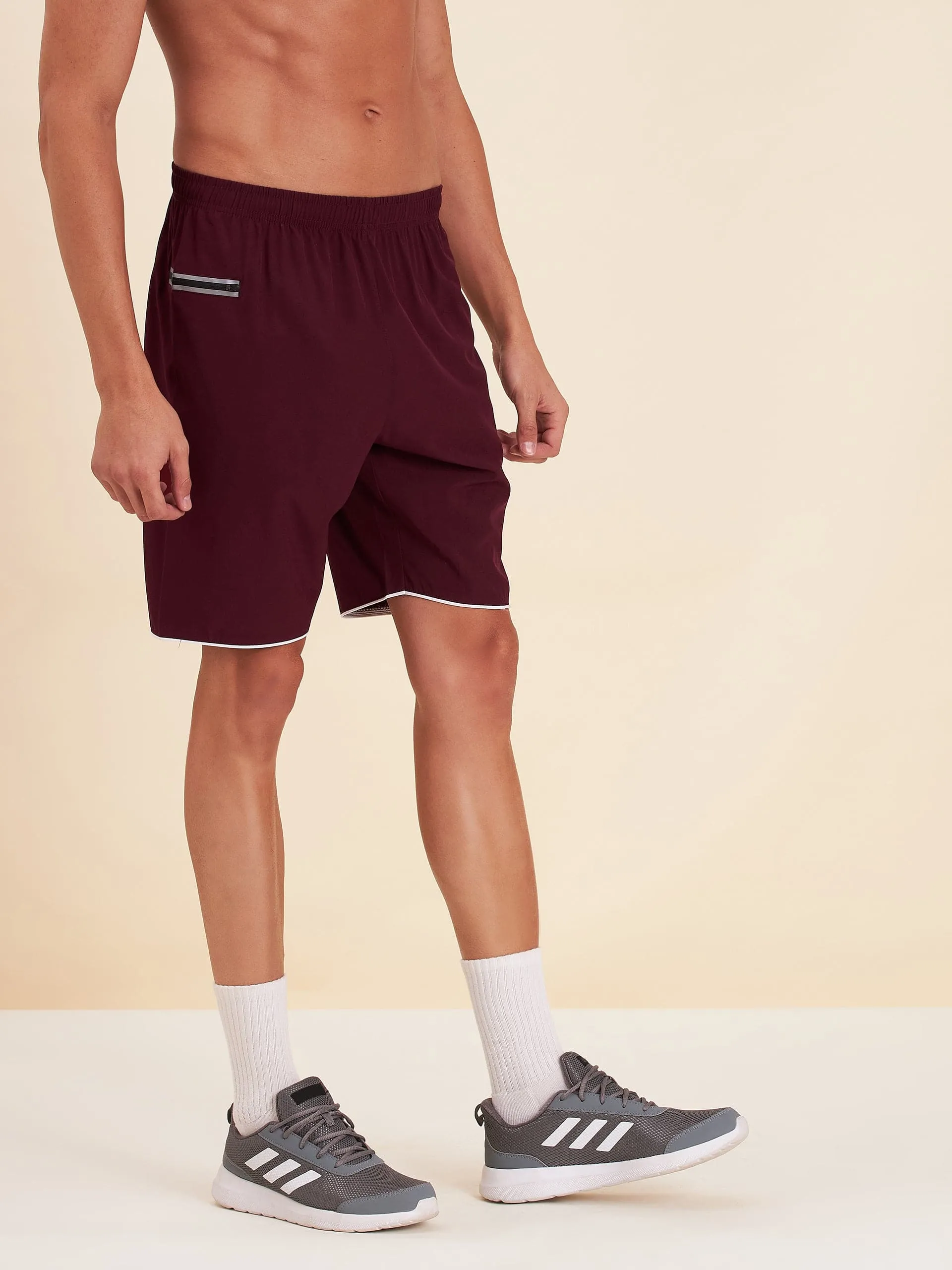 Men's Maroon Dry Fit Shorts - LYUSH-MASCLN