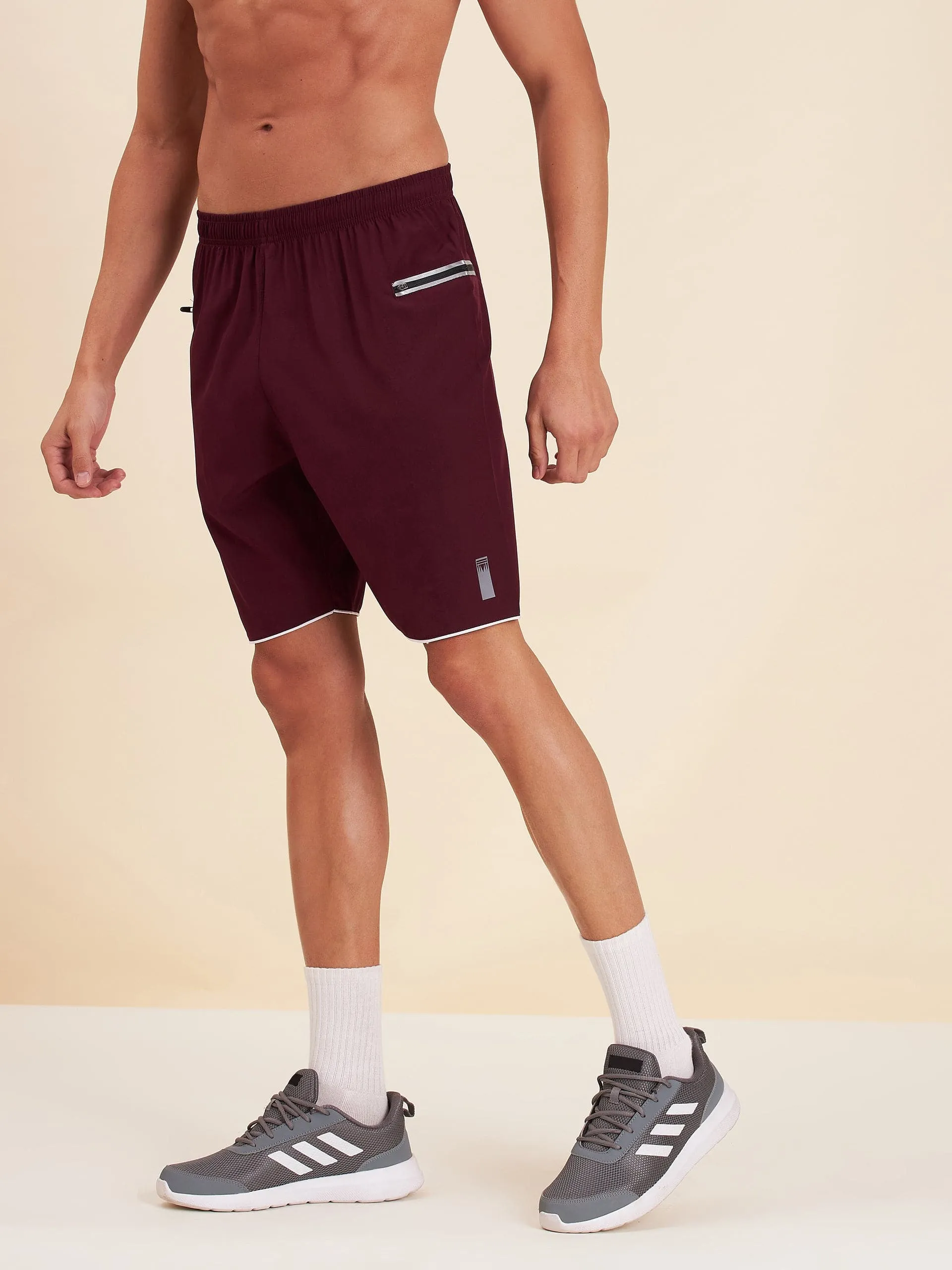 Men's Maroon Dry Fit Shorts - LYUSH-MASCLN