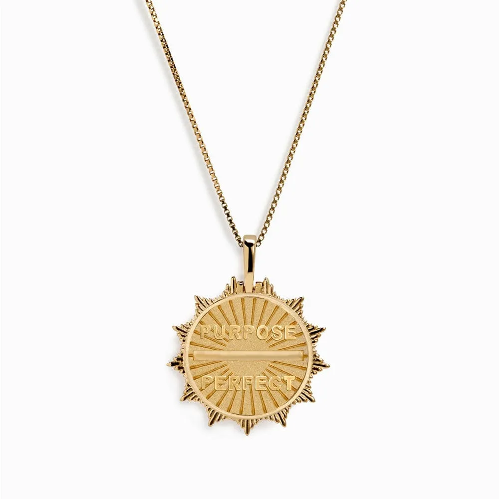 Purpose Over Perfect Affirmation Necklace