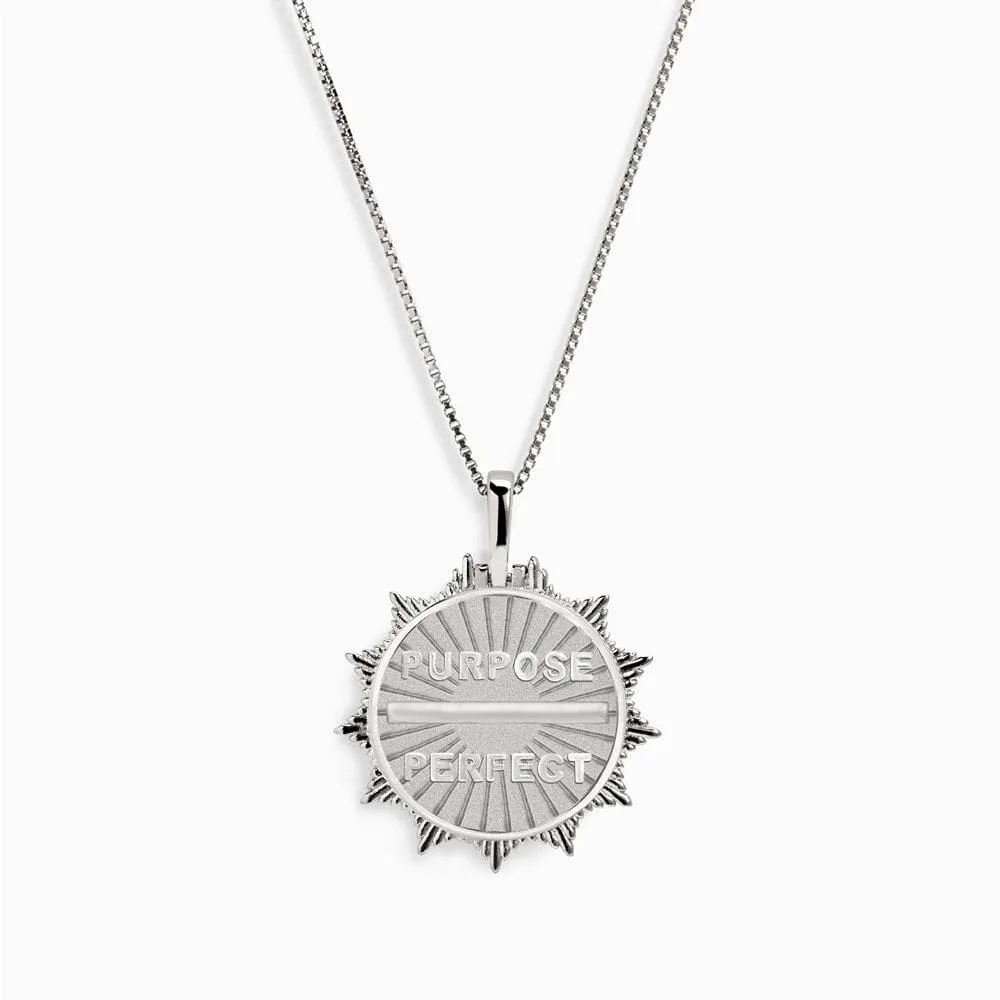 Purpose Over Perfect Affirmation Necklace