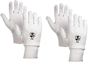 SG Cricket Inner Batting Glove Club Youth Size (White) - Pack of 2