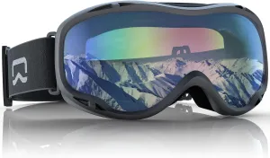 Ski Goggles Anti-Fog Snow Goggles - Dual Lenses UV Protection OTG Snowboard Goggles for Men & Women