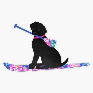 Sup Preppy Black Lab - Lilly Inspired Stand Up Paddle Board Vinyl Waterproof Sticker Decal Car Laptop Wall Window Bumper Sticker 5"