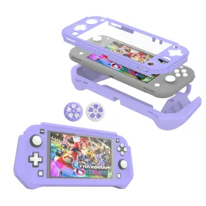 Switch Lite Case Protective Case for Nintendo Switch Lite, Compatible with Nintendo Lite Screen Protector Cover Hand Grip Cover with Detachable TPU Built-in PC Screen (Purple)