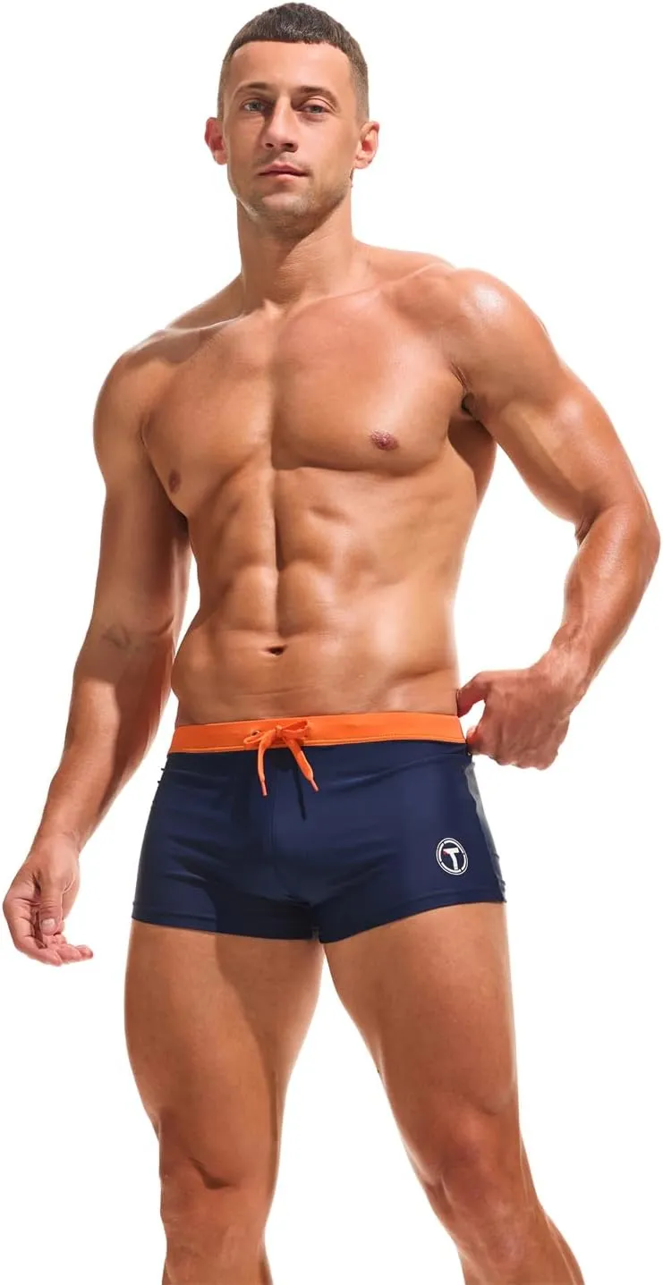 Taddlee Swimsuits Men's Swim Boxer Trunks Sexy Swimwear Square Cut Board Shorts