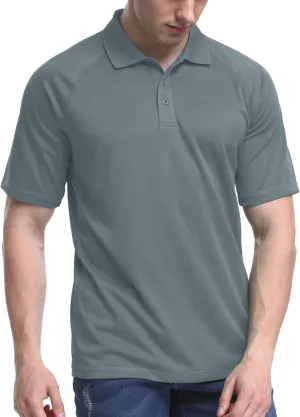 TIHEEN Golf Shirts for Men,Short Sleeve Moisture Wicking Proformance Big & Tall Polo Shirts