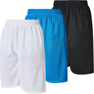 Ultra Performance Men's Athletic Mesh Short's 3 Pack Mens Basketball Shorts Gym Workout & Sport Short with Pockets for Men