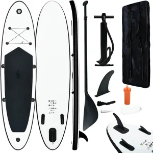 Versatile Inflatable Stand Up Paddle Board Set for Recreational Paddling, Includes High-Pressure Pump and Carrying Bag, Black