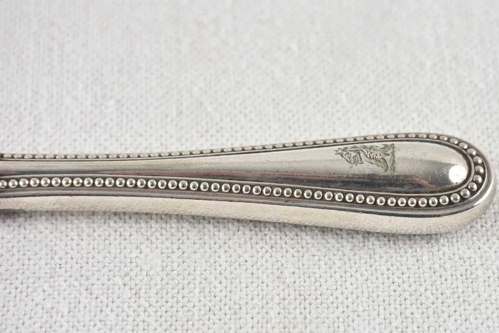 Victorian seafood flatware - silverplate - six knives and forks