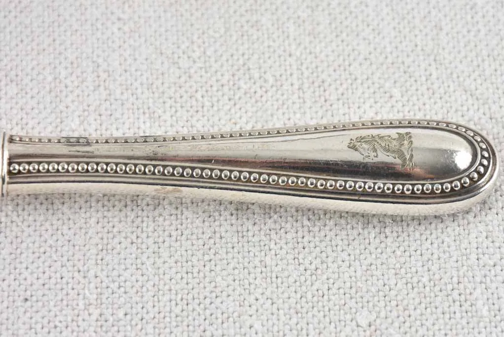 Victorian seafood flatware - silverplate - six knives and forks